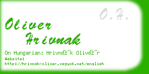 oliver hrivnak business card
